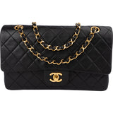 Chanel Quilted Lambskin 24K Gold Medium Double Flap Shoulder Bag