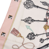 Hermès Les Cles Silk 90 Scarf Tuch