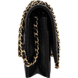 Chanel Quilted Caviar Leather Classic Wallet On Chain Crossbody Bag