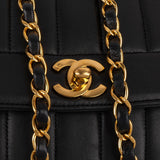 Chanel Vertical Quilted Lambskin 24K Gold Single Flap Crossbody Bag