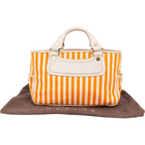 Celine Striped Canvas Boogie Handbag