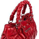 Miu Miu Red Quilted Vitello Lux Small Coffer Handbag