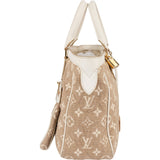 Louis Vuitton Denim Monogram Cabas Sabbia MM Handbag