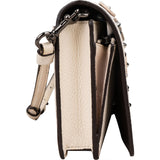 Coach Pebbled Leather Tea Rose Applique Foldover Crossbody Bag