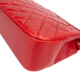 Chanel Red Quilted Lambskin Vintage Shoulder Bag