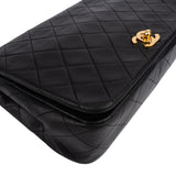 Chanel Quilted Lambskin 24K Gold Single Flap Crossbody Bag
