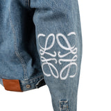 Loewe Blue Anagram Embroidered Denim Jacket (42)
