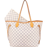 [🔄️B06 / F56] Louis Vuitton Monogram Damier Azur Canvas Neverfull MM Shoulder Bag - vintageandkickz