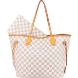 [🔄️B06 / F56] Louis Vuitton Monogram Damier Azur Canvas Neverfull MM Shoulder Bag - vintageandkickz