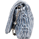 Miu Miu Metallic Matelassé Nappa Leather Crystal Embellished Crossbody Bag