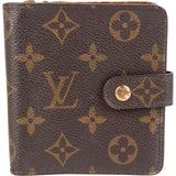 Louis Vuitton Monogram Canvas Compact Zip Wallet