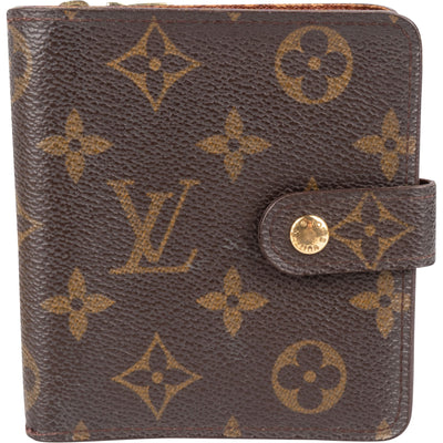 Louis Vuitton Monogram Canvas Compact Zip Wallet