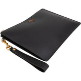 Gucci Black Leather Bee Clutch