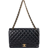 Chanel Quilted Lambskin Jumbo Double Flap Crossbody Bag