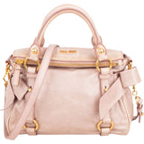 Miu Miu Vitello Lux Leather Bow Small Satchel Handbag