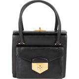 Prada Calfskin Leather Double Turnlock Handbag - vintageandkickz