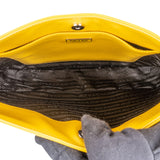 Prada Yellow Patent Leather Triangle Cleo Shoulder Bag