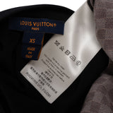 Louis Vuitton Monogram Damier Ebene Cotton Chain Detail Drawstring Shirt Dress (XS)