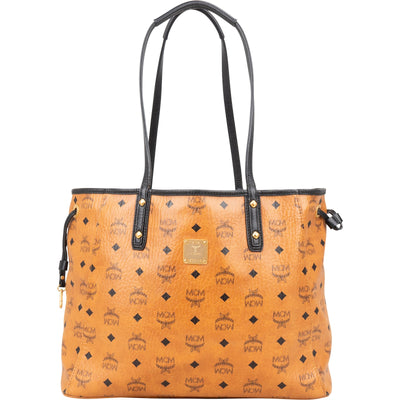 MCM Monogram Visetos Liz Shopper Tote Shoulder Bag