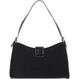 Fendi FF Monogram Canvas Baguette Buckle Shoulder Bag