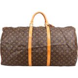 Louis Vuitton Monogram Canvas Keepall 60 Bandoulière Travel Bag