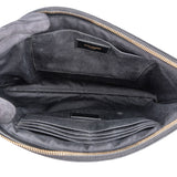 Saint Laurent Quilted Leather Large Monogram Clutch