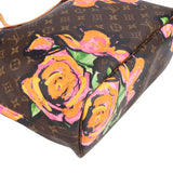 Louis Vuitton Canvas Monogram Roses Neverfull MM Shoulder Bag