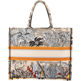 Christian Dior Embroidered Canvas Dioriviera Tropical Book Tote Handbag