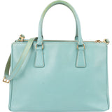 Prada Turquoise Saffiano Leather Galleria Handbag