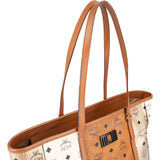 MCM Monogram Visetos Striped Liz Reversible Shopper Shoulder Bag