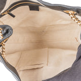 Gucci Black Leather Soho Chain Tote Crossbody Bag