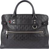 Gucci Guccissima Leather Web Detail Briefcase Handbag