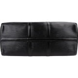 Louis Vuitton Noir Epi Leather Keepall 45 Travel Bag