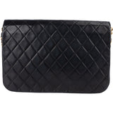 Chanel Quilted Lambskin 24K Gold Single Flap Crossbody Bag