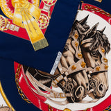 Hermès Chevaux de Trait Silk 90 Scarf Tuch