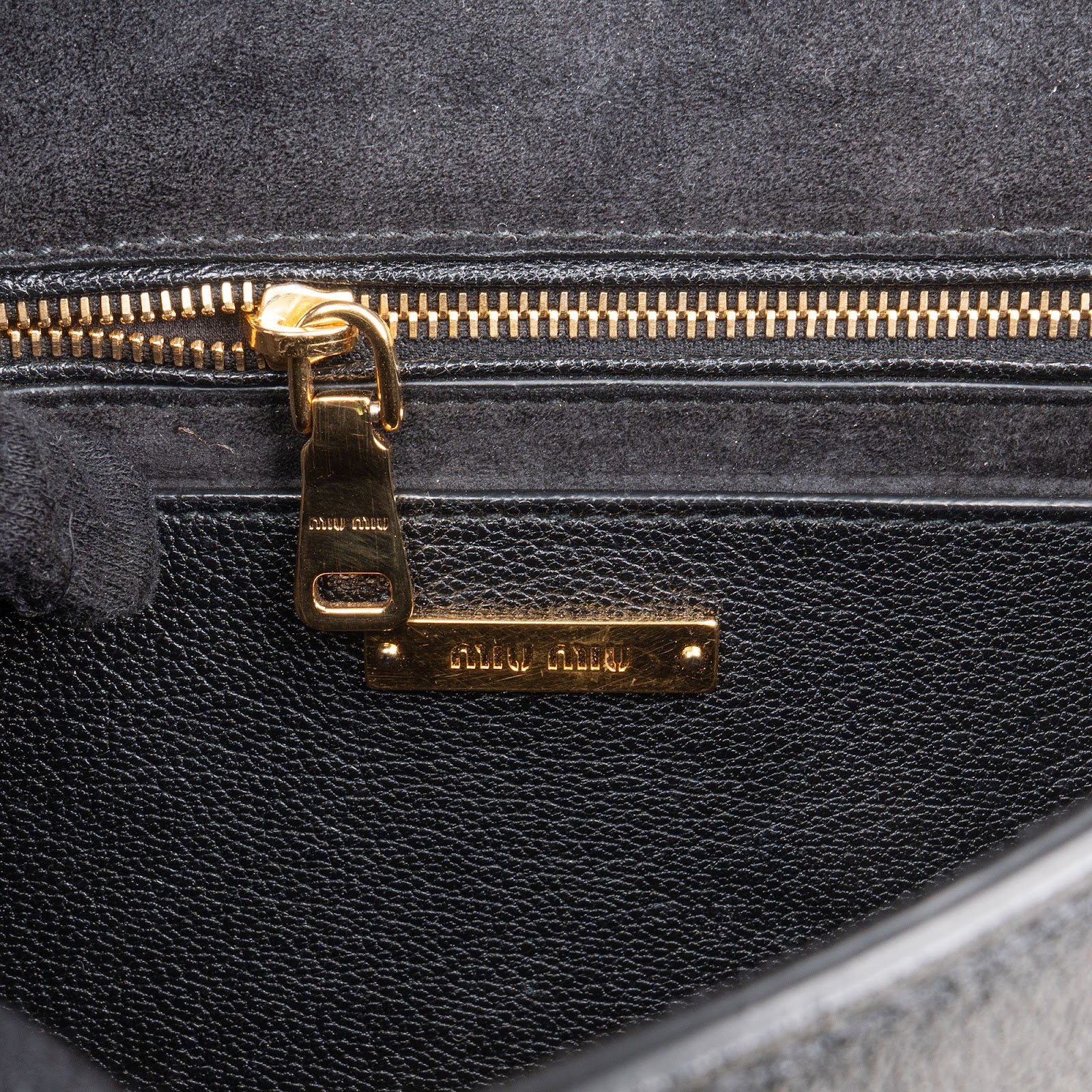 Miu Miu Madras Crystal Leather Crossbody Bag - vintageandkickz