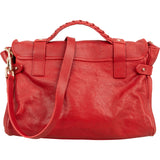 Mulberry Red Leather Alexa Satchel Handbag