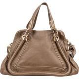 Chloé Brown Leather Paraty Shoulder Handbag