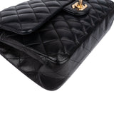 Chanel Quilted Lambskin CC Medium Double Flap Shoulder Bag