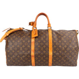 Louis Vuitton Monogram Canvas Keepall 55 Bandoulière Travel Bag
