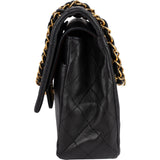 Chanel Quilted Lambskin 24K Gold Medium Double Flap Crossbody Bag