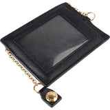 Prada Saffiano Leather Chain Clip Cardholder