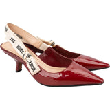 Dior Red Patent Leather J'Adior Slingback Pumps (36)