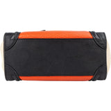 Celine Tricolor Grained Leather Luggage Handbag - vintageandkickz