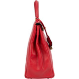 Hermès Rouge Courchevel Leather Kelly 32 Handbag