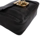 Chloé Black Leather Elsie Turnlock Crossbody Bag