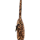 Prada Cavallino Hair Animal Print Leopard Double Flap Shoulder Bag