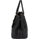 Prada Black Vitello Daino Leather Tote Handbag