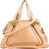 Chloé Beige Leather Paraty Handbag