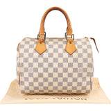 Louis Vuitton Monogram Damier Azur Canvas Speedy 25 Handbag
